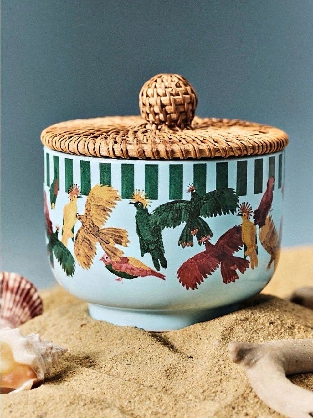 Farm Rio x Anthropologie Fresh Ocean Waves & Bergamot 3 Wick Ceramic Candle